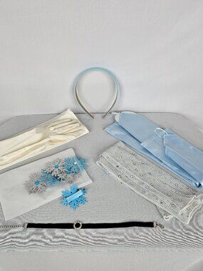 Disney Inspired Costume Bundle | Cinderella Elsa Frozen | Gloves & Access Set